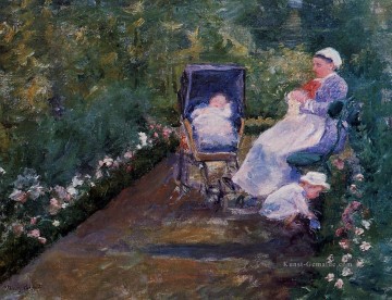  garten - Kinder in einem Garten Mütter Kinder Mary Cassatt